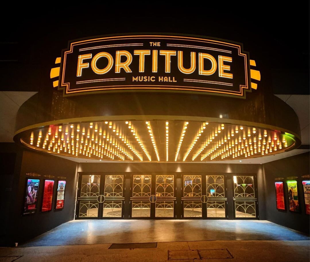 The Fortitude Music Hall illuminated signage